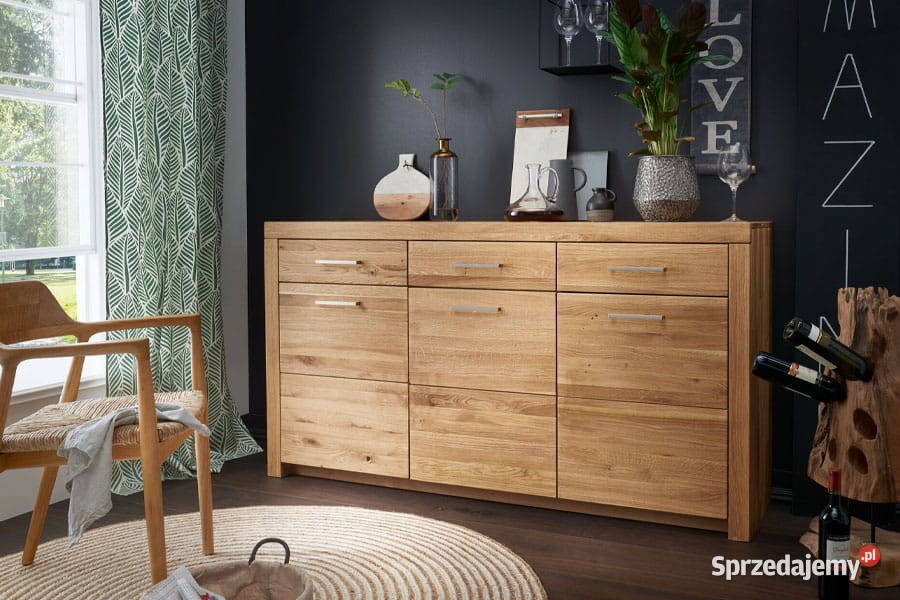 Komoda dębowa 175 tradycyjne rzemiosło ręki Warszawa