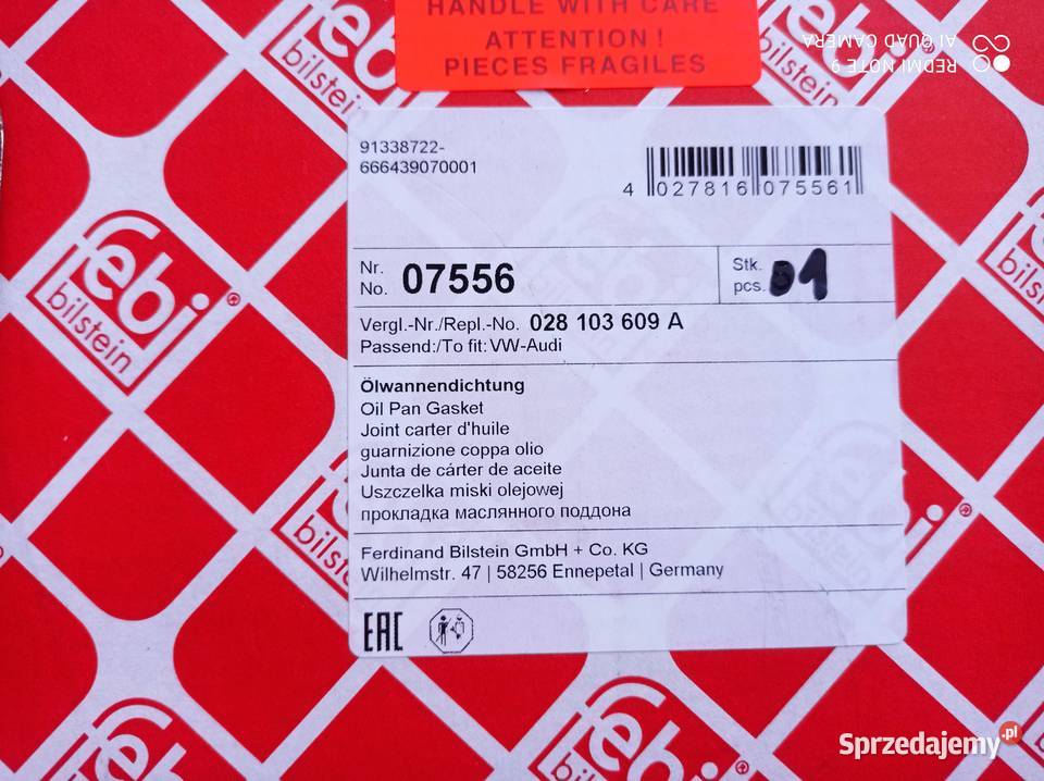 Uszczelka miski olejowej VW 028 103 609 Febi Warszawa