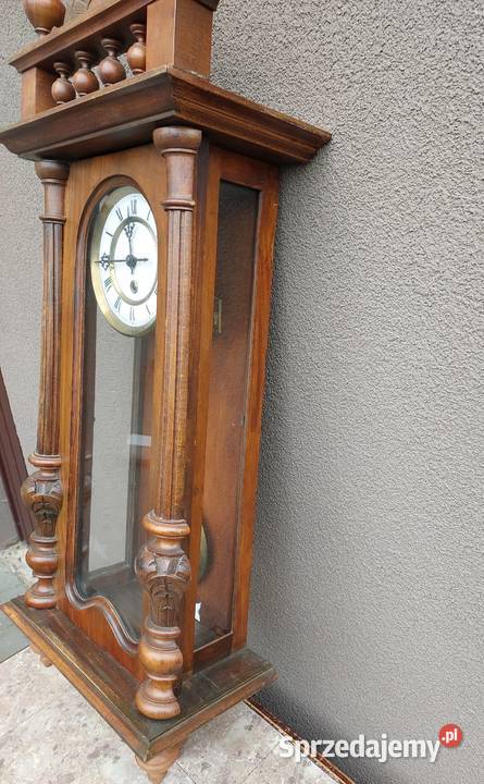 168 Stary zegar ścienny chodzik pieczęć gwiazda pomorskie Tczew