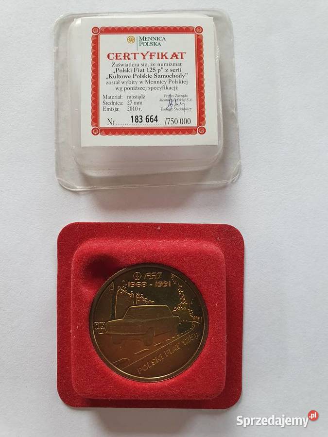 Orlen Polskie Kultowe Samochody 19681991 Polski Numizmatyka Antyki, Sztuka, Kolekcje Andrychów sprzedam