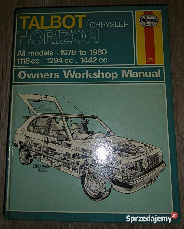 Instrukcja obsługi naprawy Talbot Chrysler twarda Ostrów Wielkopolski