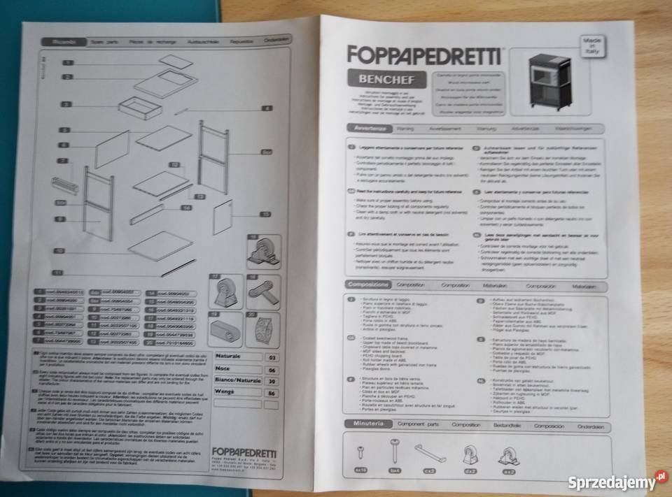szafka kuchenna na kółkachBenchef Carrello Akcesoria kuchenne śląskie Wodzisław Śląski