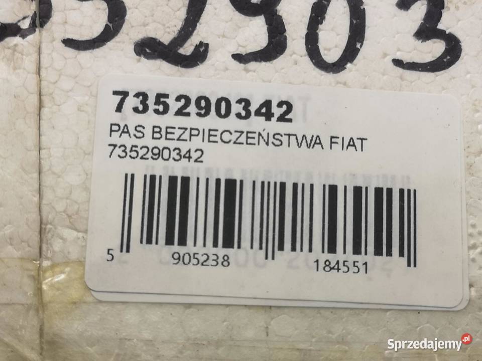 PAS BEZPIECZEŃSTWA PRZÓD FIAT PALIO 19972002 osobowe