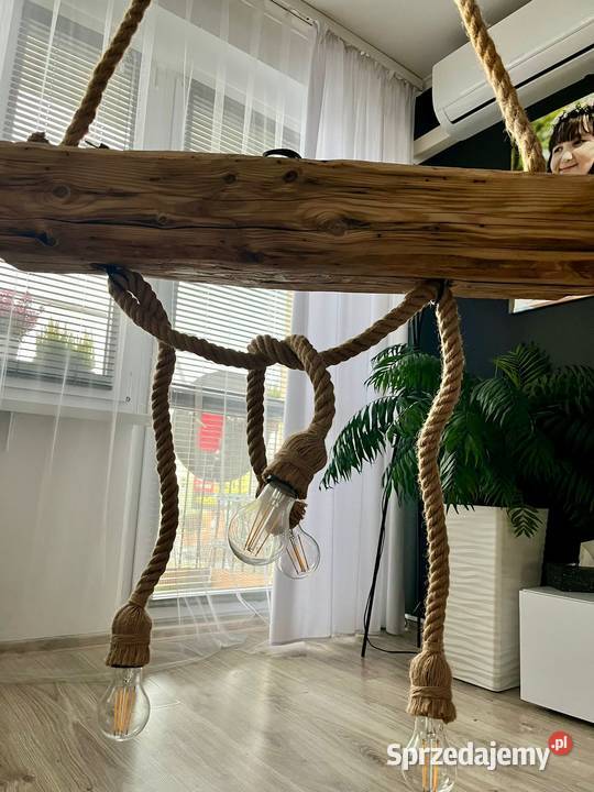 Lampa wisząca drewniana sprzedam