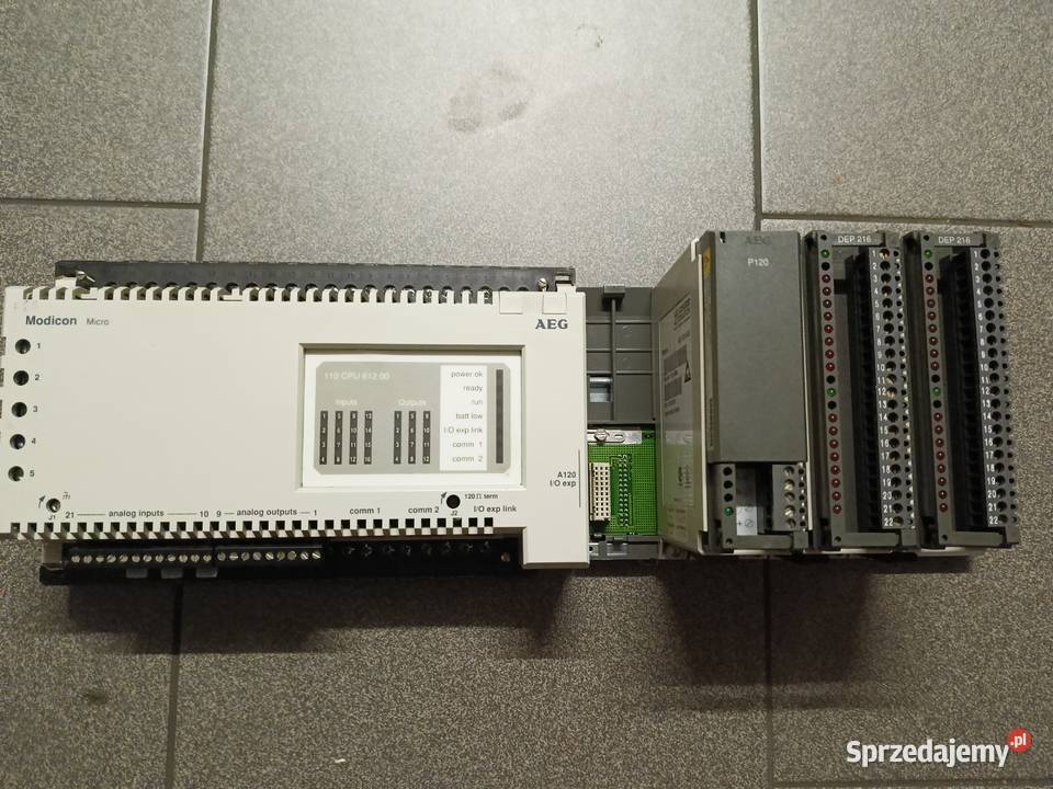 Sterownik PLC MODICON 110 CPU 612 00 zestaw Pozostałe