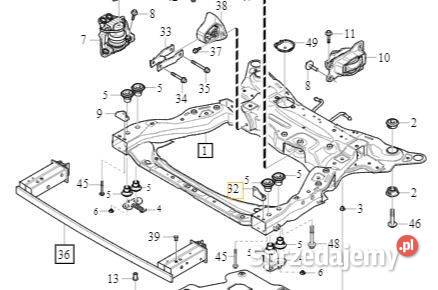 VOLVO lewy wspornik zawieszenia silnika OE Bielany Wrocławskie