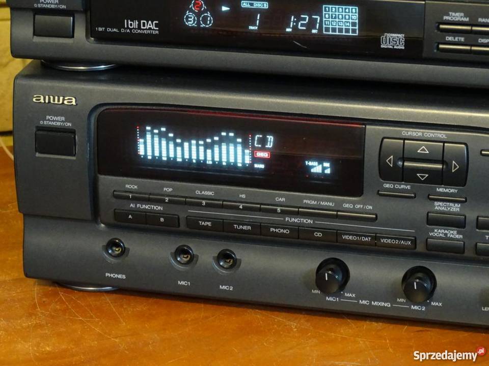 mocny wzmacniacz Aiwa MXZ3000 z korektorem i CD Jasło sprzedam