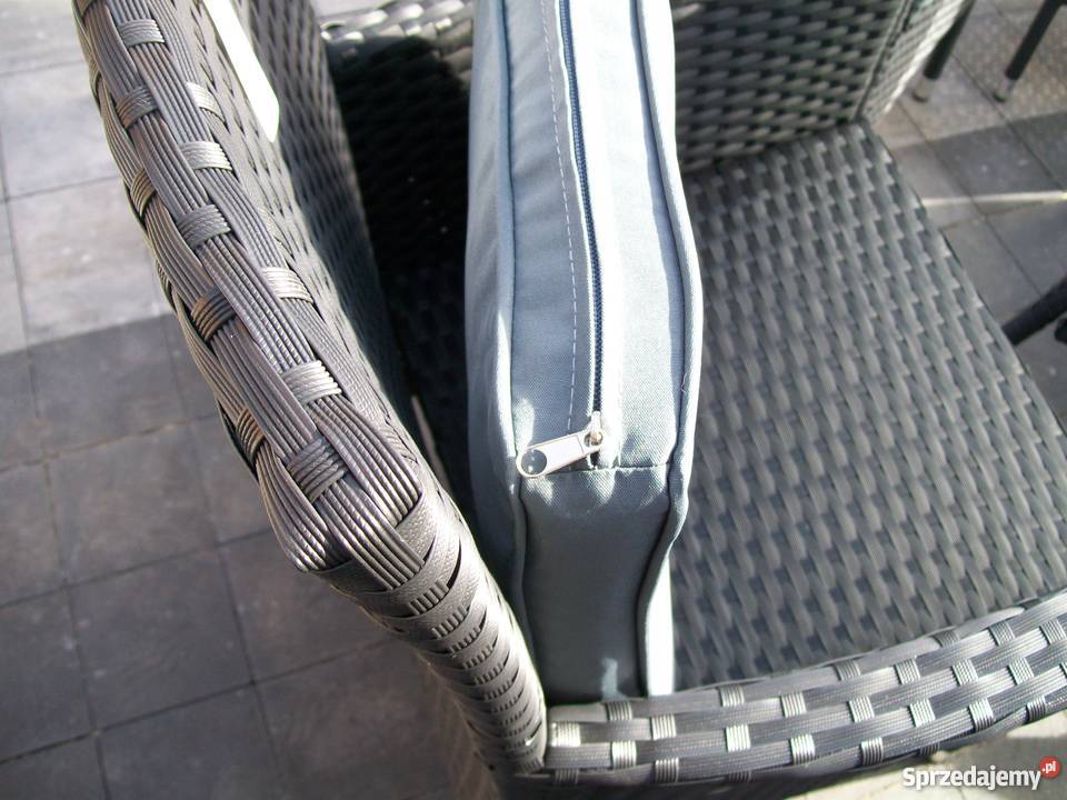 Meble ogrodowe 61 rattan fotel czarny
