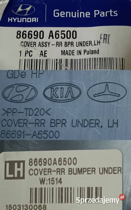 HYUNDAI I30 III OSŁONA DOLNA ZDERZAKA LEWY TYŁ Motoryzacja Pleszew