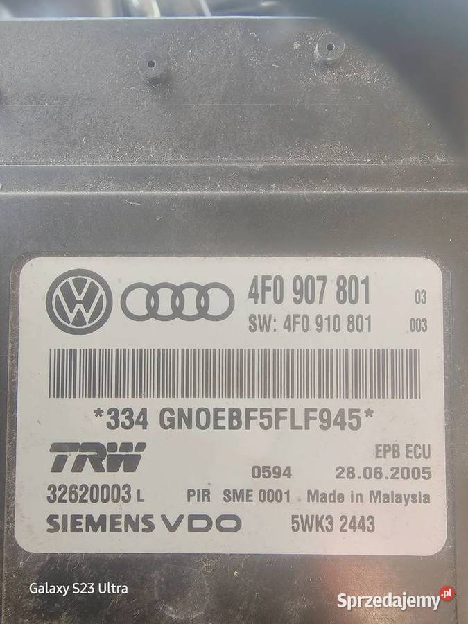 Moduł sterownik hamulca ręcznego EPB Audi A6 C6 Części samochodowe Olsztyn