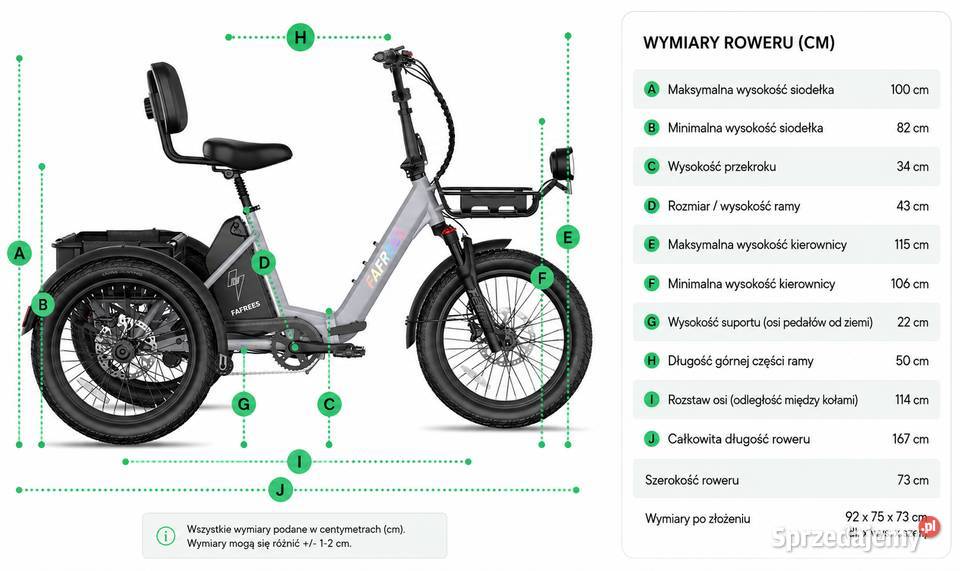 Nowość Fafrees F20 Mate 2 składany solidny 250W podkarpackie