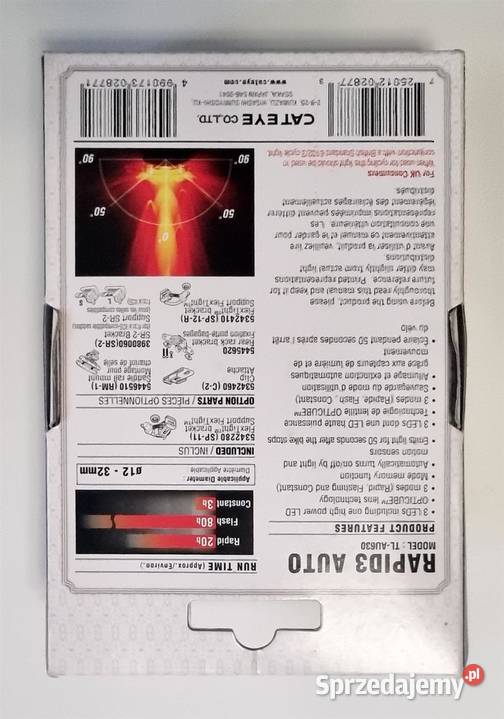 Lampka Rowerowa Cateye Auto Rapid 3 Części i akcesoria śląskie