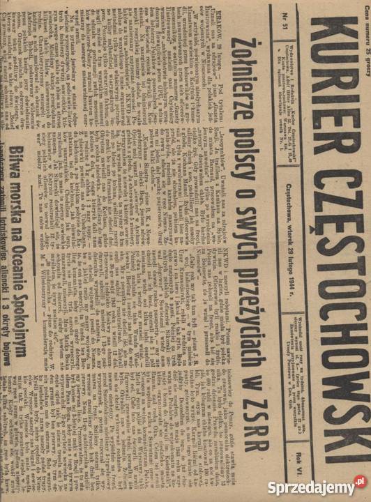 Kurier Częstochowski RVI 1944 51 Szczecin