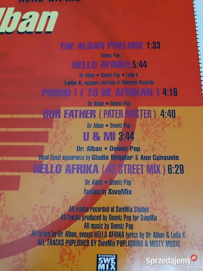 Dr Alban Hello Afrika The Album Płyta Winylowa Biłgoraj