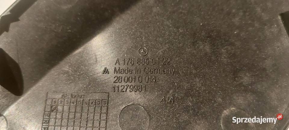 Zaślepka haka zderzaka MERCEDES W176 A1768850122 Szczecin