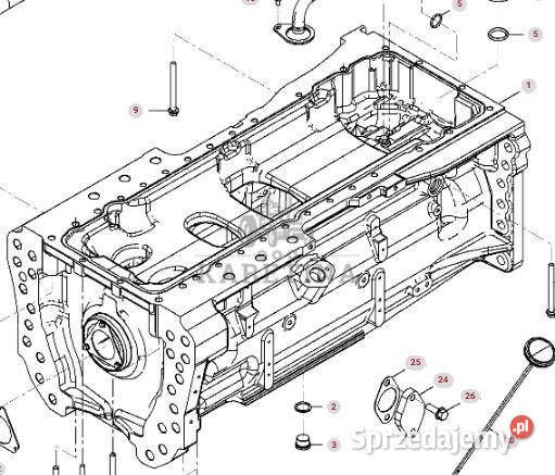 Fendt 936 Gen 7 Silnik D1556LE523 Miska Olejowa