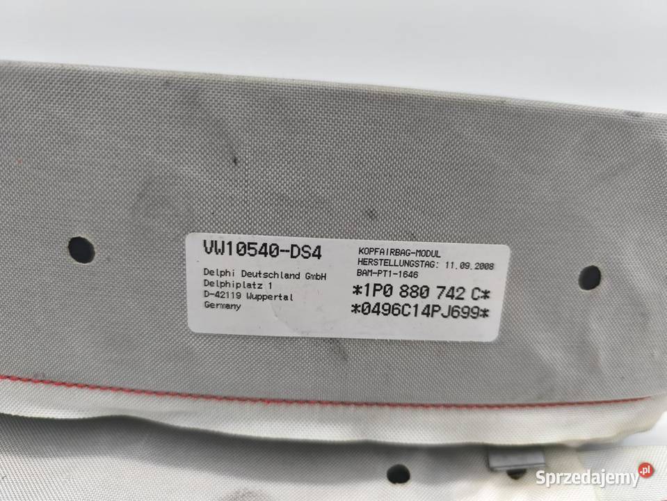 KURTYNA PRAWA PRZÓD SEAT LEON II 18 TSI Poduszki powietrzne wielkopolskie