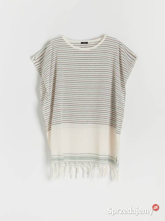 Reserved Narzutka plażowa z frędzlami Tunika Rozmiar 38(M) Warszawa