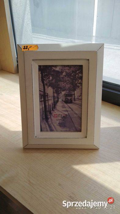 Drewniana ramka na zdjęcia biała boho Krzeszowice