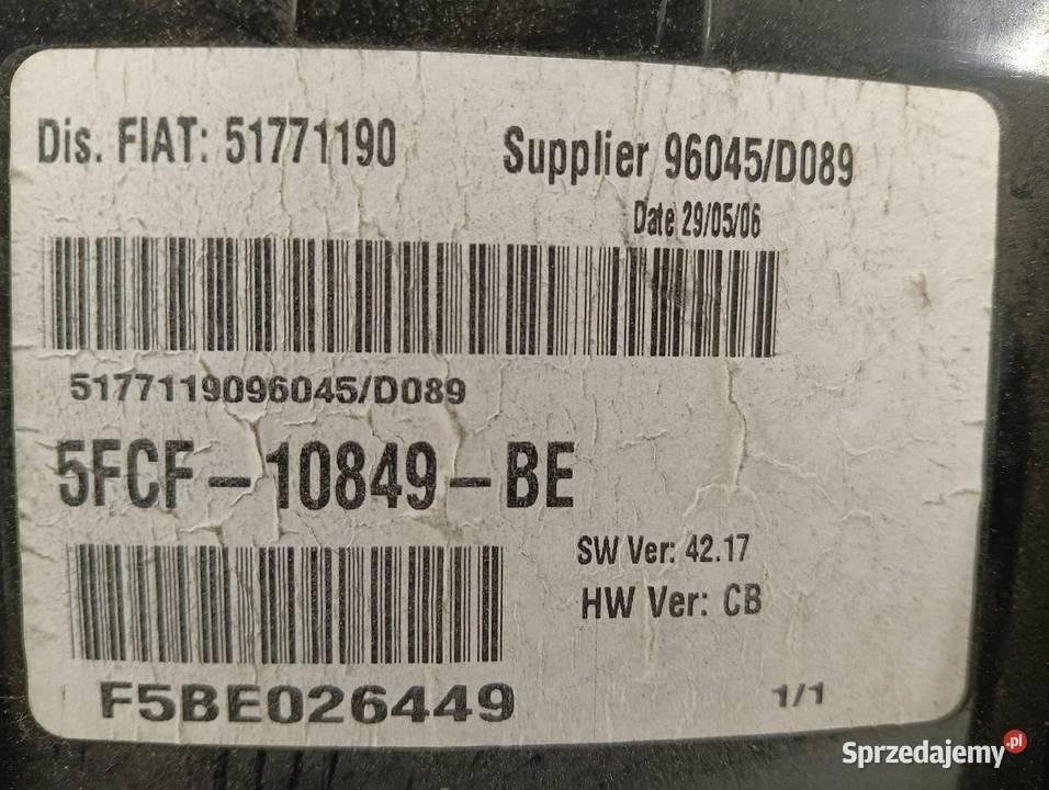 LICZNIK 5FCF10849BE 19 JTD 119 Fiat Stilo I sprzedam