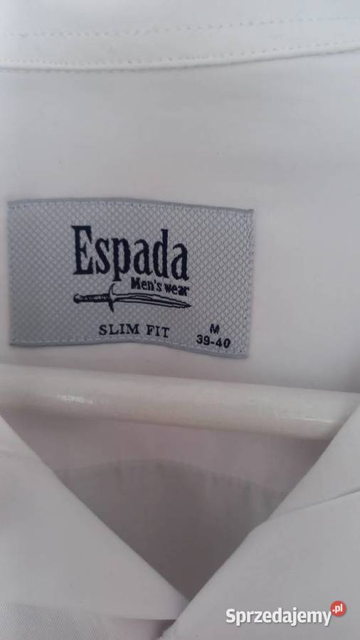 Biała koszula męska Espada Slim Fit M 3940 wielkopolskie Koło