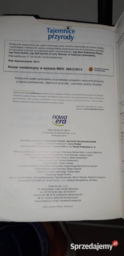 tajemnice przyrody 6 książki szkolne