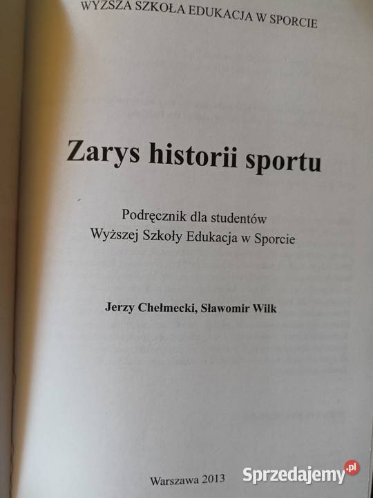 Zarys historii sportu książki Warszawa mazowieckie