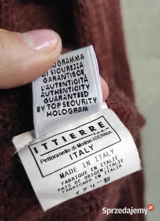 bordowy ciepły sweter Oryginalny Dolce gabbana L