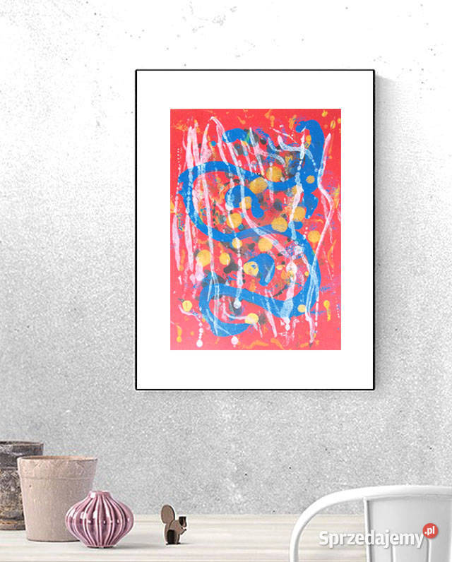 czerwona abstrakcja czerwona grafika minimalizm