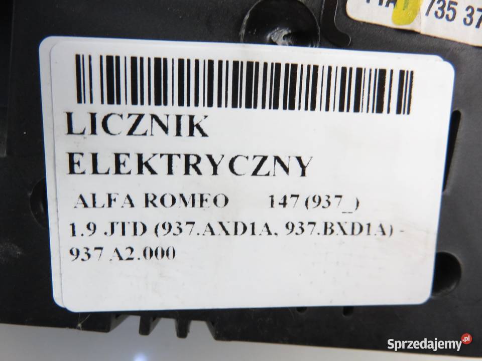 LICZNIK ALFA ROMEO 147 19 JTD 735374416 małopolskie