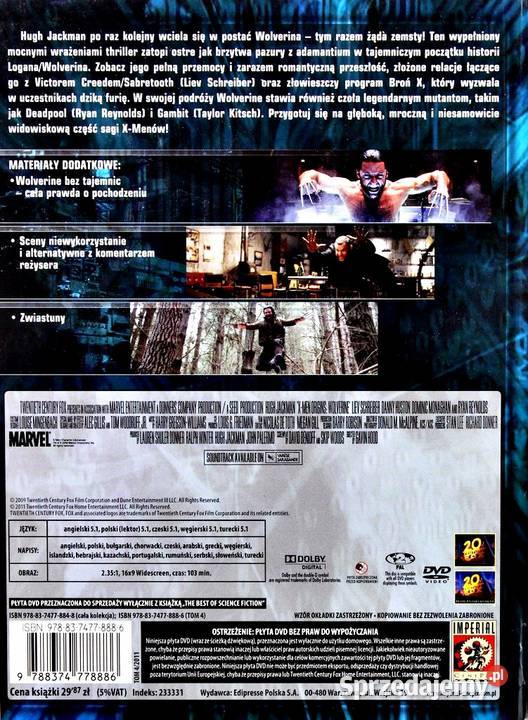 XMEN GENEZA WOLVERINE NIEZIEMSKA KOLEKCJA Kalisz