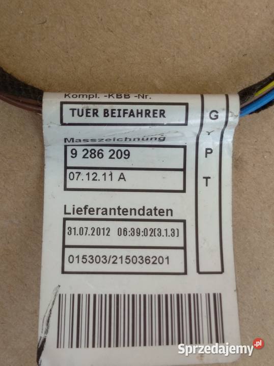 BMW 3 F30 F31 F80 wiązka instalacja drzwi Jarocin