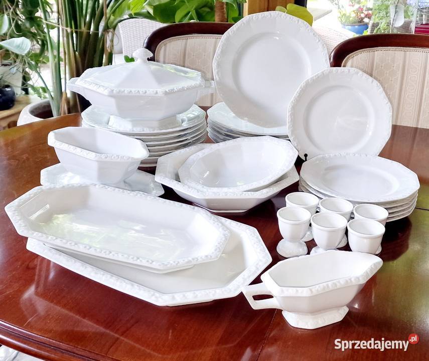 Rosenthal Biała Maria serwis obiadowo 6ciu osób Sadurki