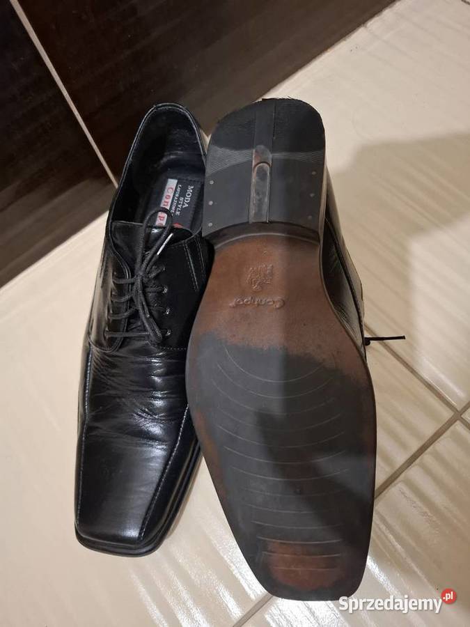 Buty męskie conhpol czarne skóra 44 Półbuty podlaskie Łomża sprzedam
