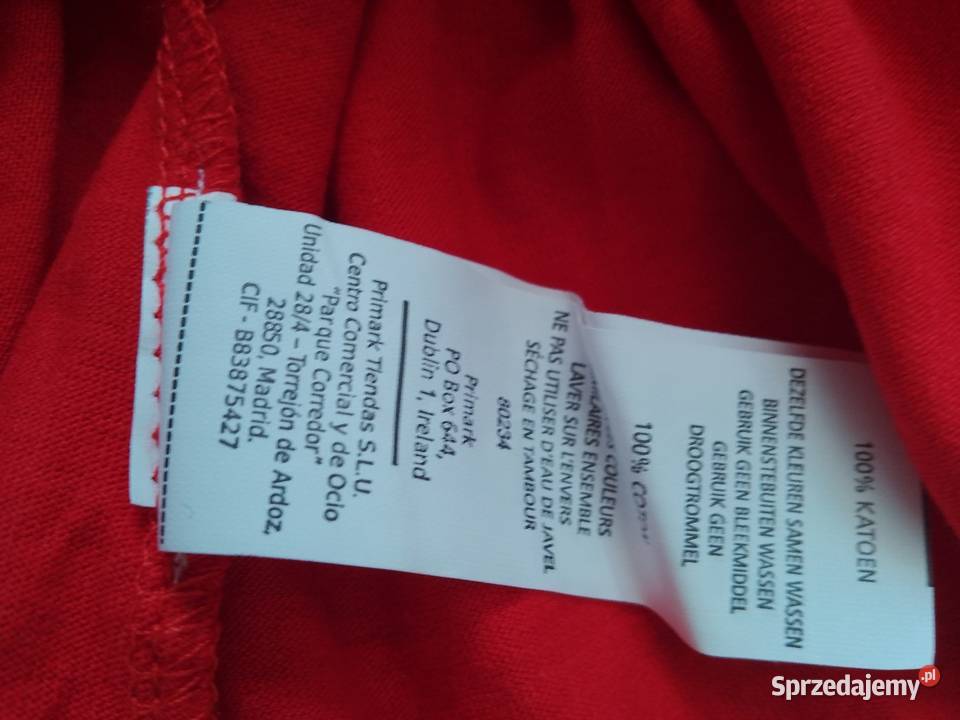 Bluzka damska bawełna czerwony Bluzki i koszule Chrzanów sprzedam