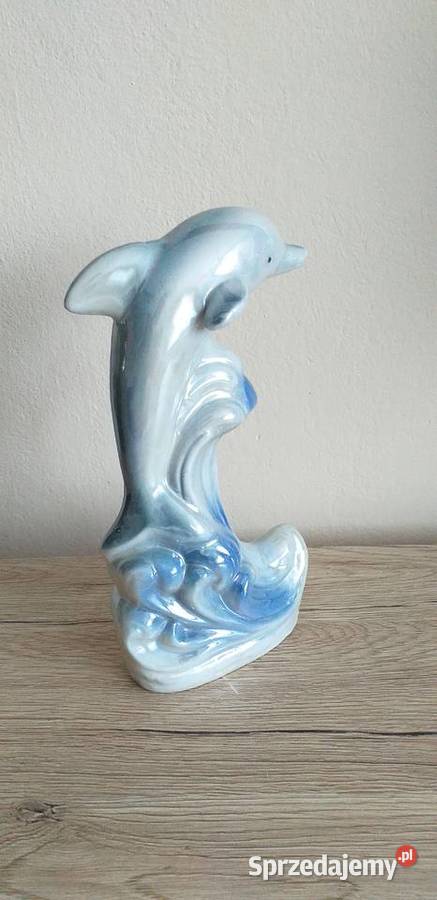 Ceramiczny delfin prl Przedbórz