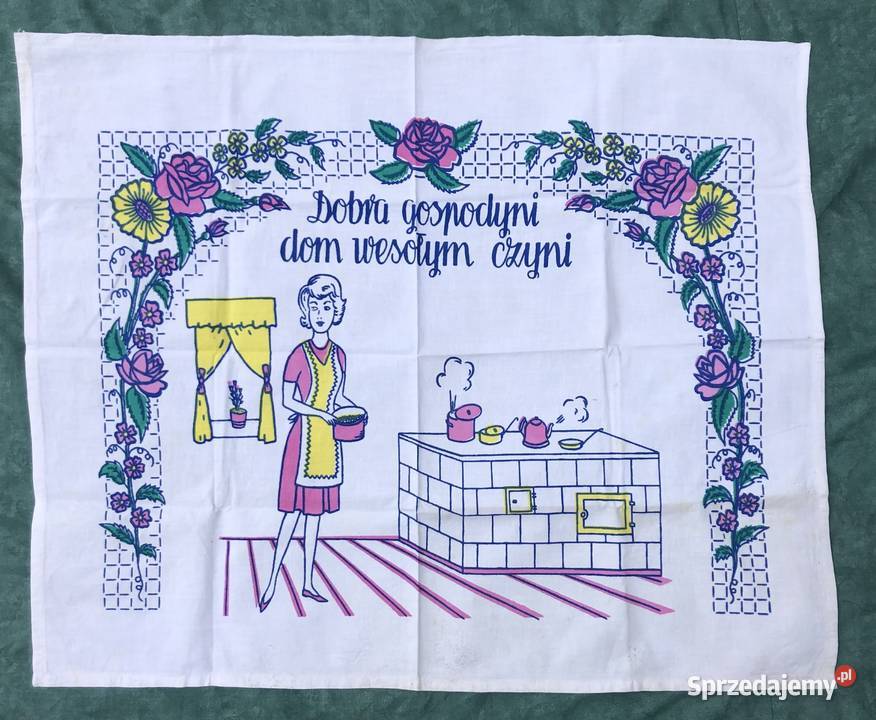 Makatka Dobra gospodyni dom wesołym czyni Rękodzieło Łowicz