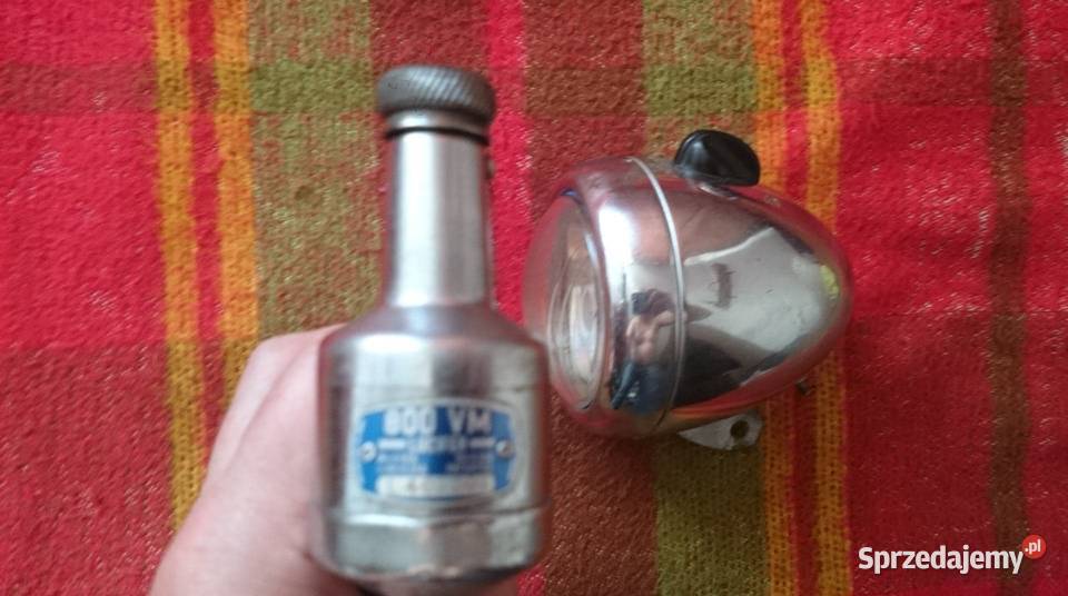 Stara szwajcarska lampa i dynamo rowerowe Szczebrzeszyn