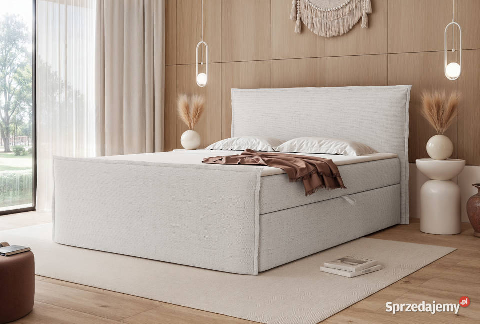 Łóżko kontynentalne z pojemnikiem Cord różne wielkopolskie