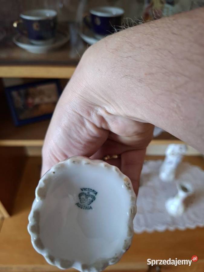 2 karafki i tacka porcelanowe Golub-Dobrzyń