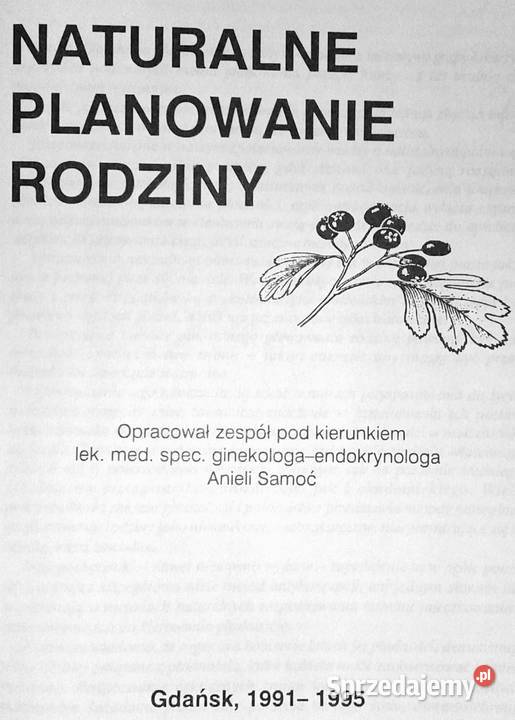 Naturalne planowanie rodziny Aniela Samoć Chełm sprzedam