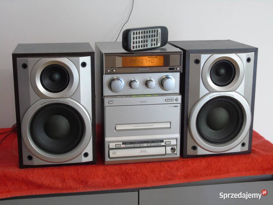 Wieża Panasonic SAPM15 pilot CD AUX kol DOSTAWA Wieże i miniwieże podkarpackie Jasło sprzedam