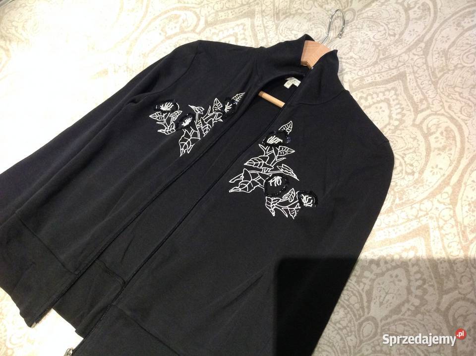 Bluza Czarna Rozpinana Damska GC XS cekiny Nowa Sól