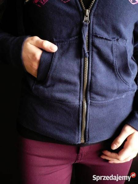 Granatowa bluza z kapturem YORK z Norwegii XS 34