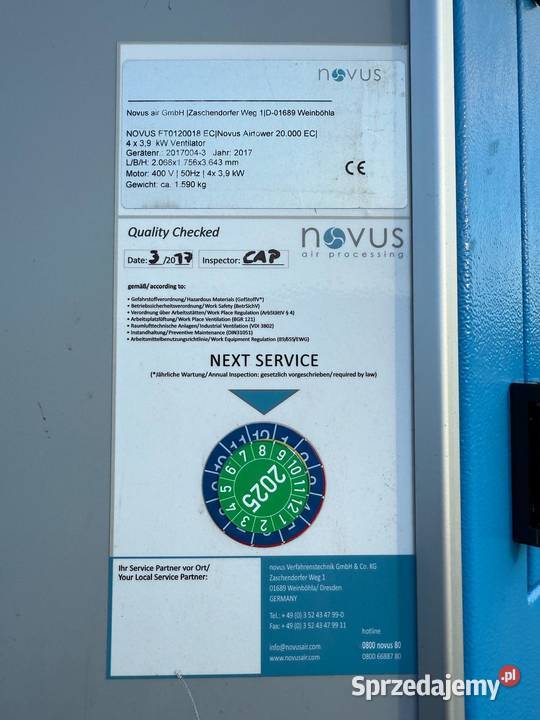 Odciąg dymu z hali wieża wentylacyjna Zdziechowice