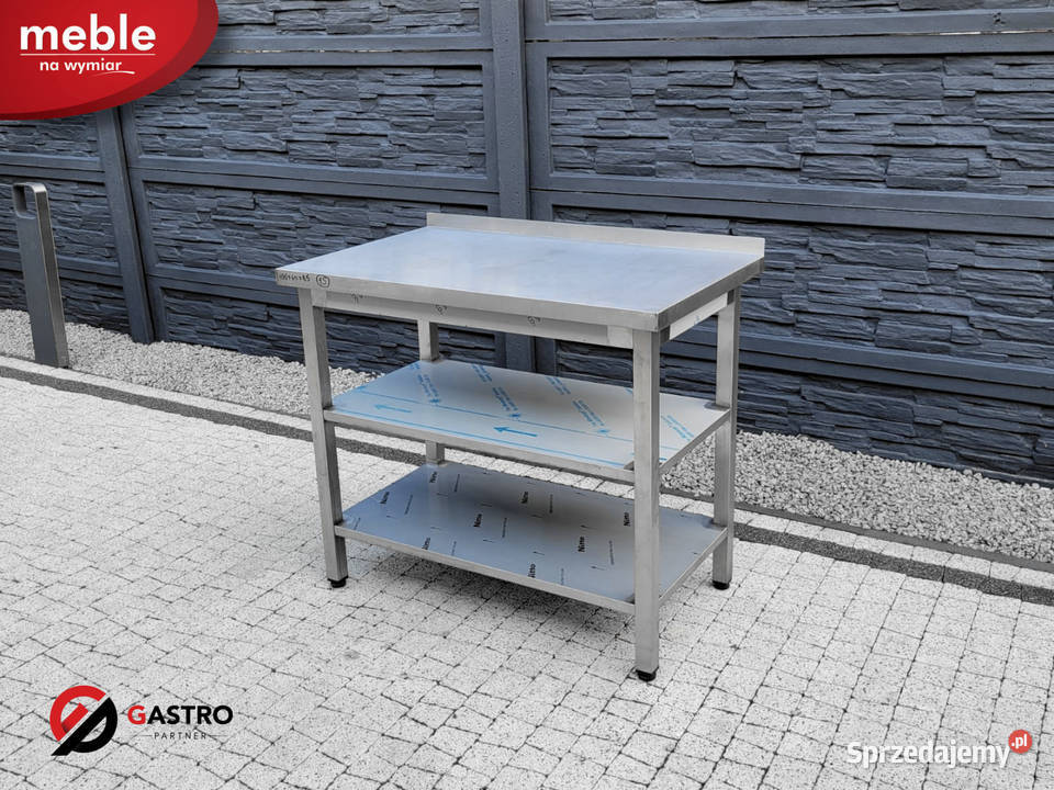 Nowy stół gastronomiczny z 2 półkami wym Ostrów Wielkopolski