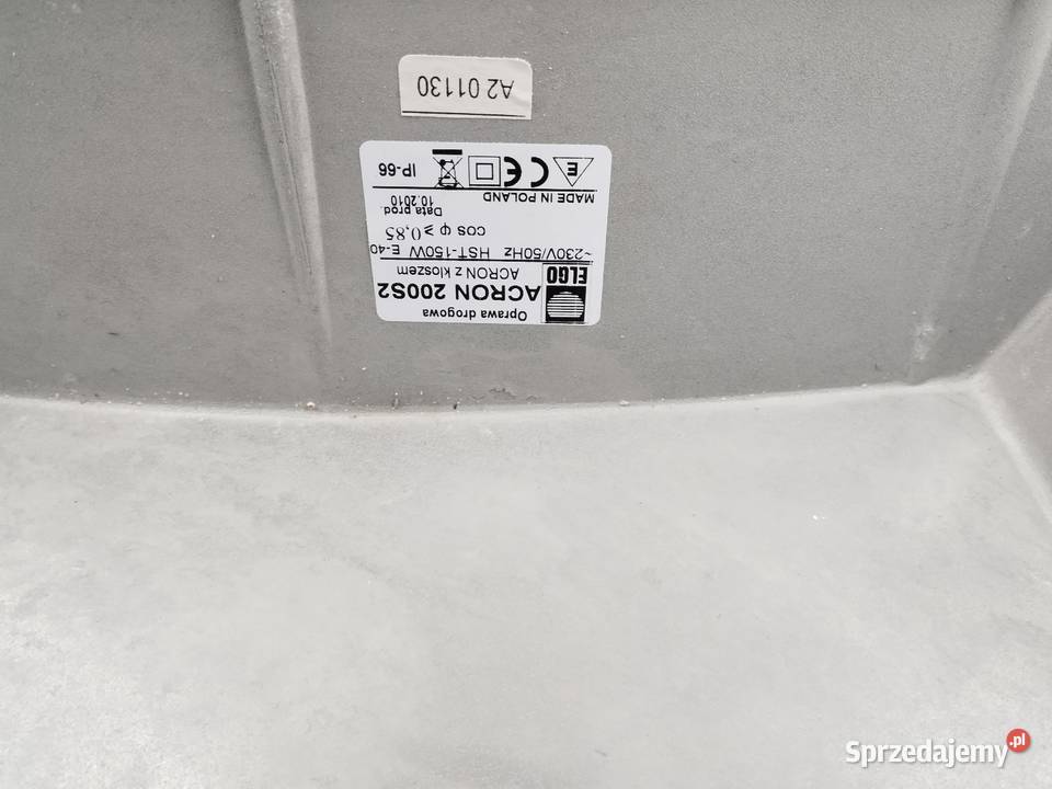 2 ELGO ACRON 200S2 lampa oprawa uliczna sodowa Pozostałe