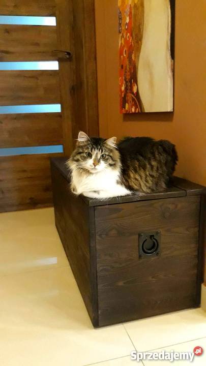 Rustykalna kolonialna skrzynia ogniem malowana sprzedam