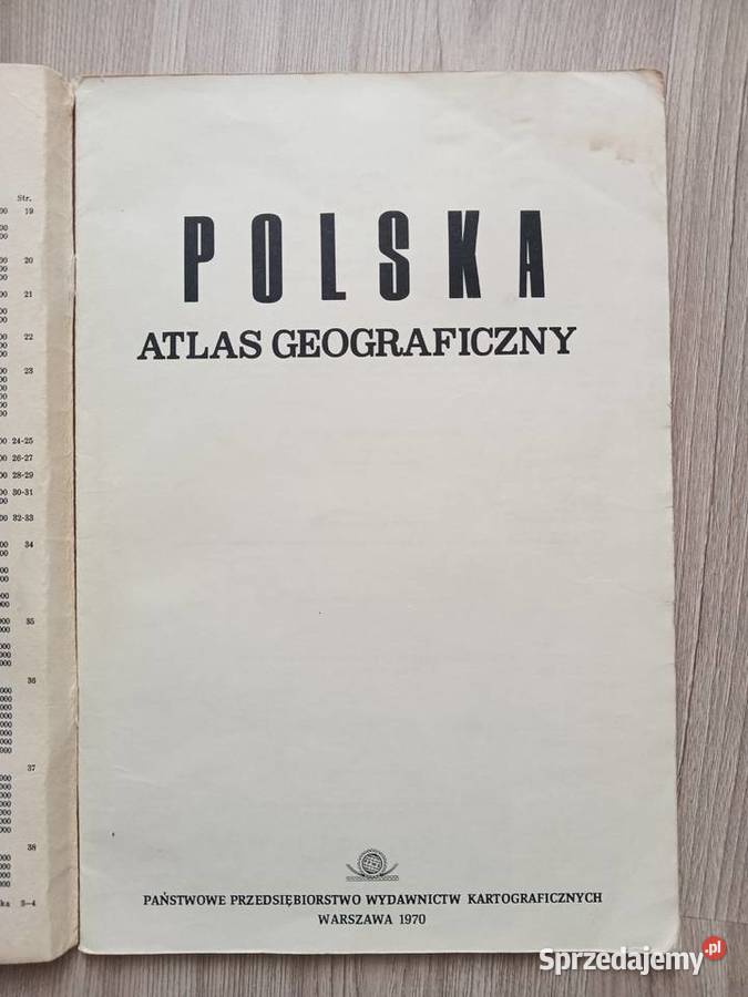 Polska Atlas Geograficzny PPWK PRL Antykwariat Kraków
