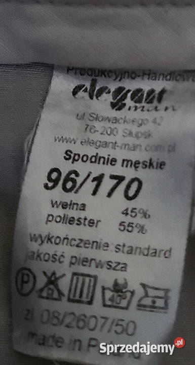 Spodnie męskie garniturowe Rozmiar XXL Radom